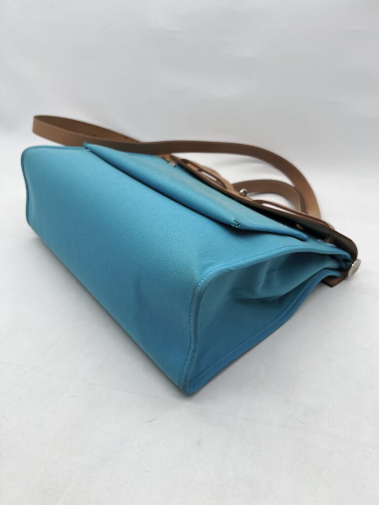 Hermes Herbag 31 Toile Officier Blue Azteque/Naturel Sable AR