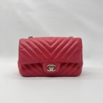 Chanel Mini Rectangle Chevron Pink SHW