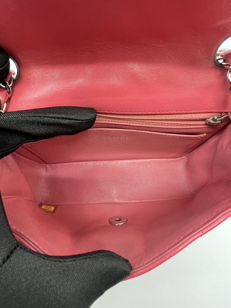 Chanel Mini Rectangle Chevron Pink SHW