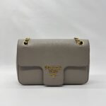 Prada Pattina Saffiano Argilla GHW