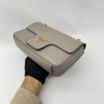 Prada Pattina Saffiano Argilla GHW
