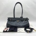 Prada Bonnie Medium In Pelle Soft Lux Avio GHW