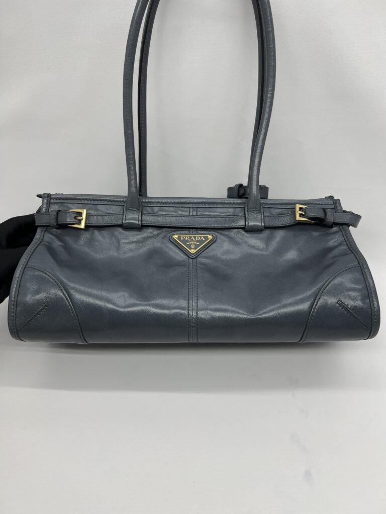 Prada Bonnie Medium In Pelle Soft Lux Avio GHW