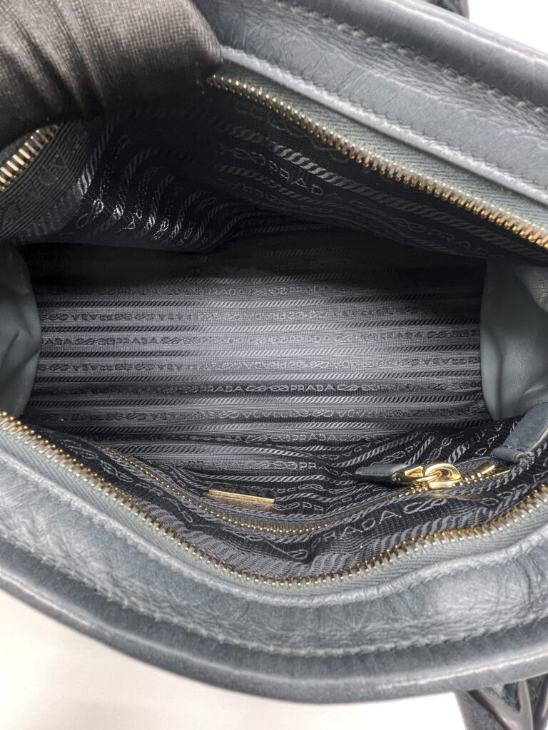 Prada Bonnie Medium In Pelle Soft Lux Avio GHW