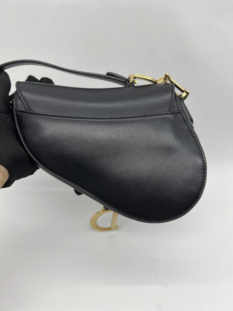 Dior Mini Saddle Smooth Black GHW
