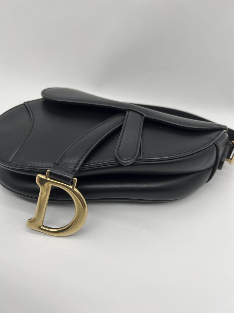 Dior Mini Saddle Smooth Black GHW