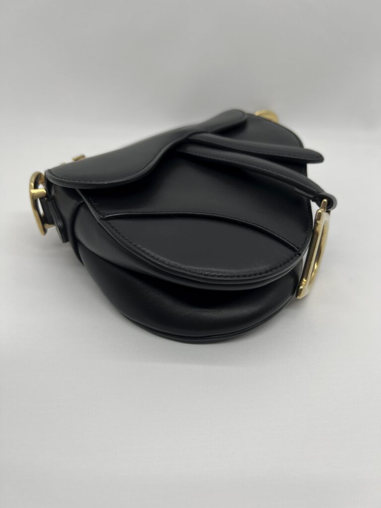 Dior Mini Saddle Smooth Black GHW