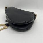 Dior Mini Saddle Smooth Black GHW