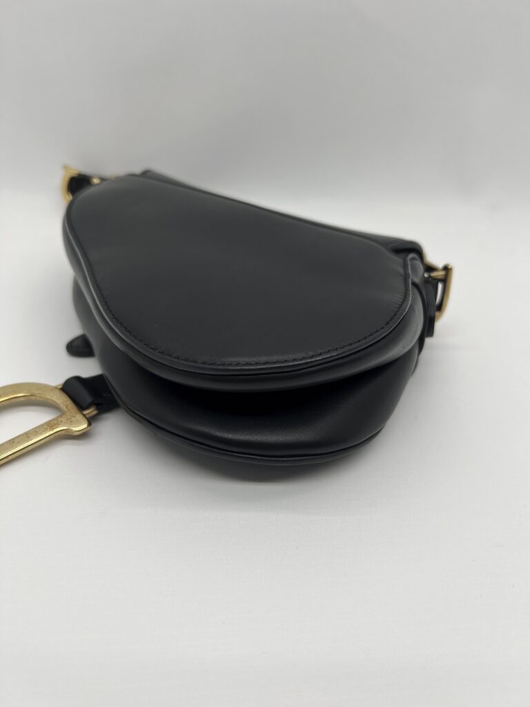 Dior Mini Saddle Smooth Black GHW