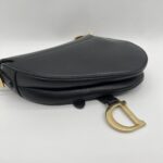 Dior Mini Saddle Smooth Black GHW