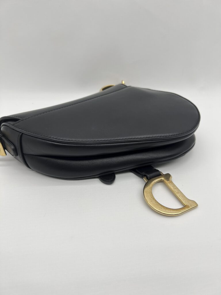 Dior Mini Saddle Smooth Black GHW