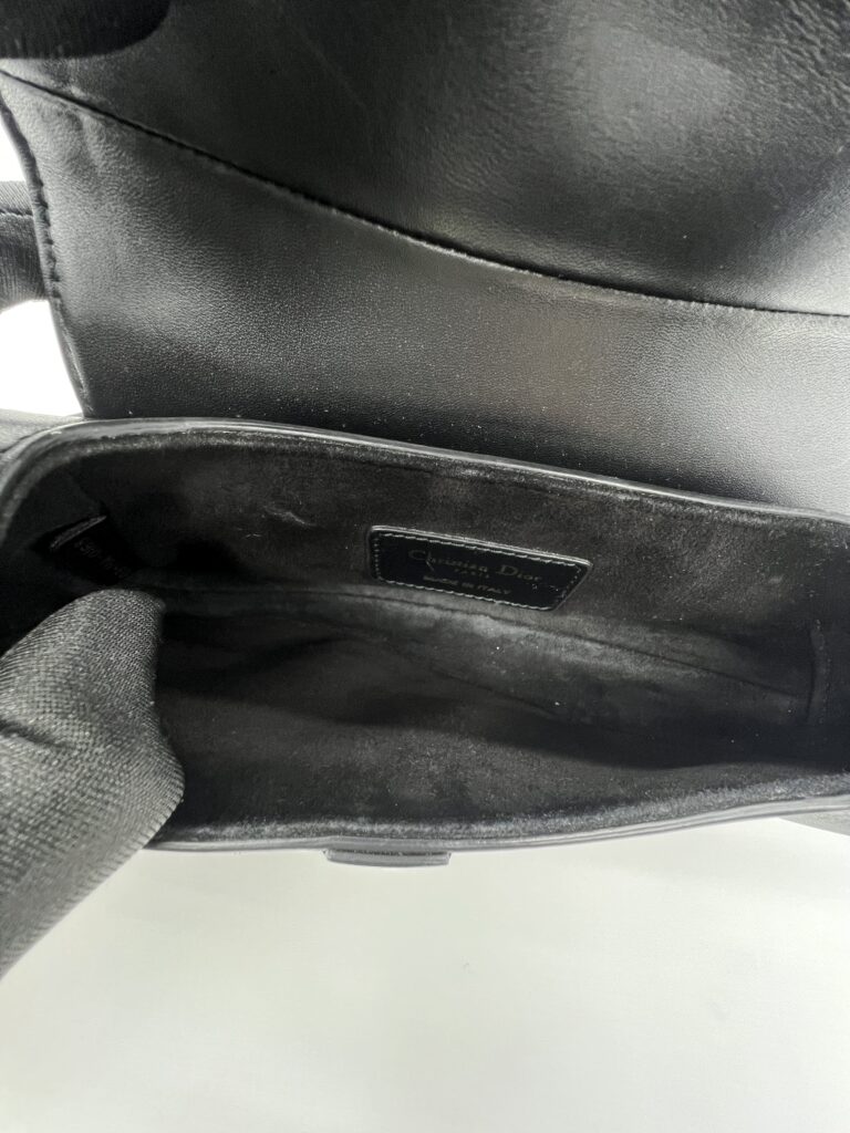 Dior Mini Saddle Smooth Black GHW