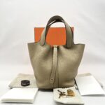 Hermes Picotin 18 Clemence Trench GHW