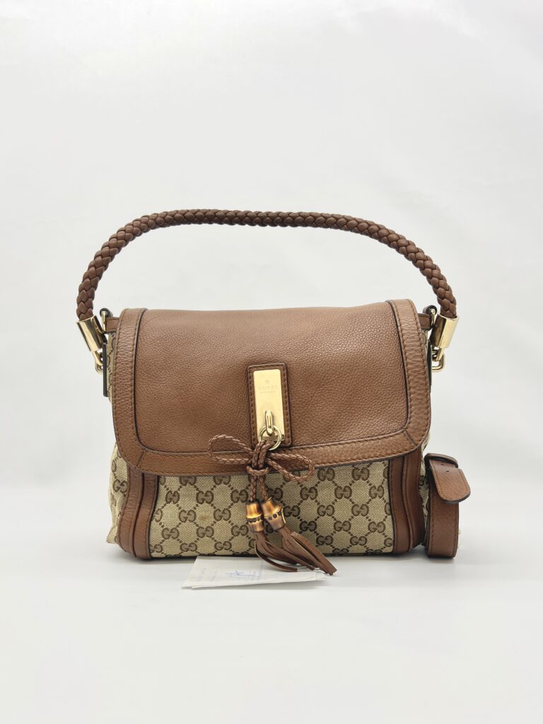 Gucci Marrakech Flap GG Canvas Brown GHW