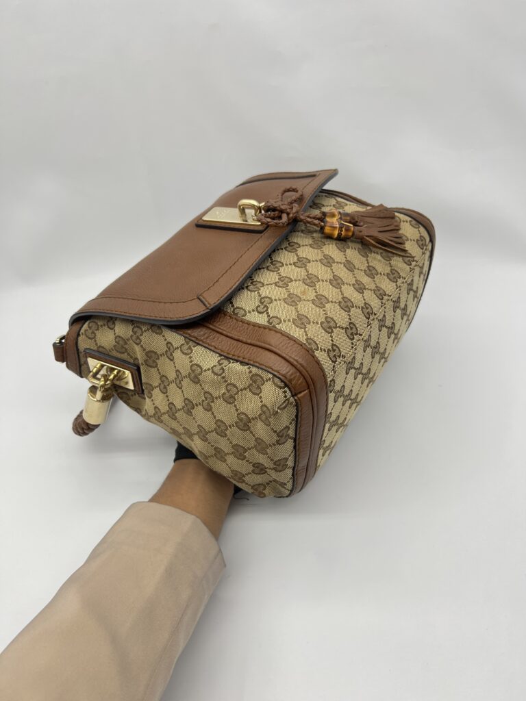 Gucci Marrakech Flap GG Canvas Brown GHW