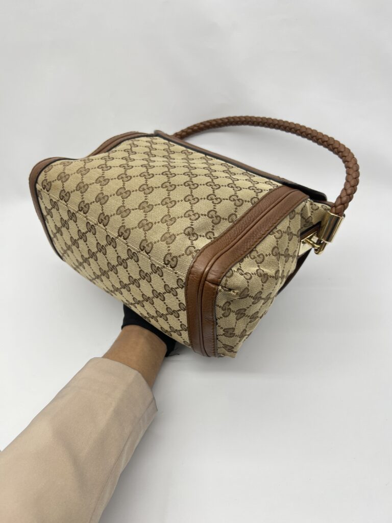 Gucci Marrakech Flap GG Canvas Brown GHW