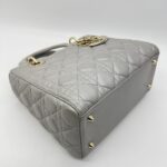 Dior Lady Dior Medium Lambskin Grey GHW