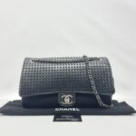 Chanel Perforated Flap Lambskin Mesh Black RHW