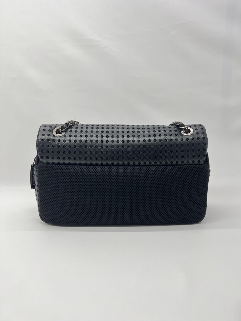 Chanel Perforated Flap Lambskin Mesh Black RHW