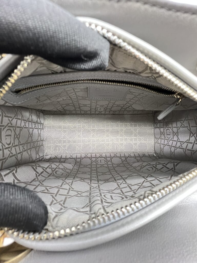 Dior Lady Dior Medium Lambskin Grey GHW