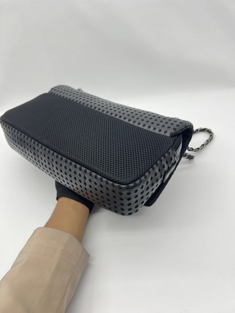 Chanel Perforated Flap Lambskin Mesh Black RHW