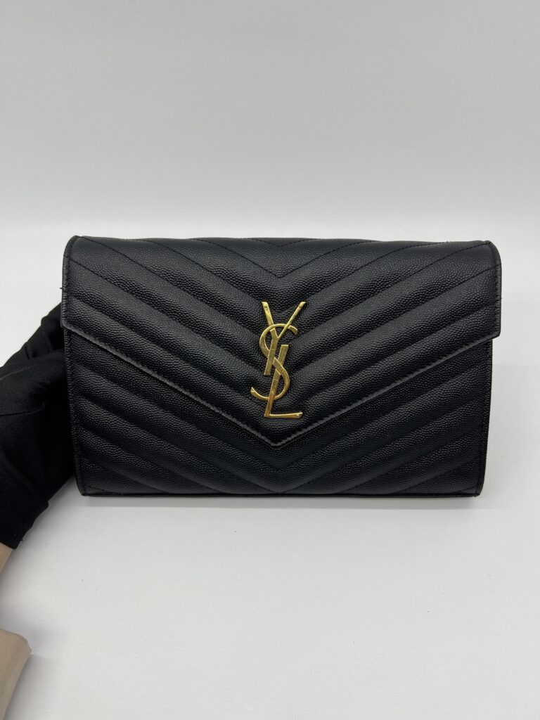 Saint Laurent WOC 22 Grained Black GHW