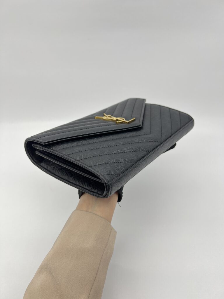 Saint Laurent WOC 22 Grained Black GHW