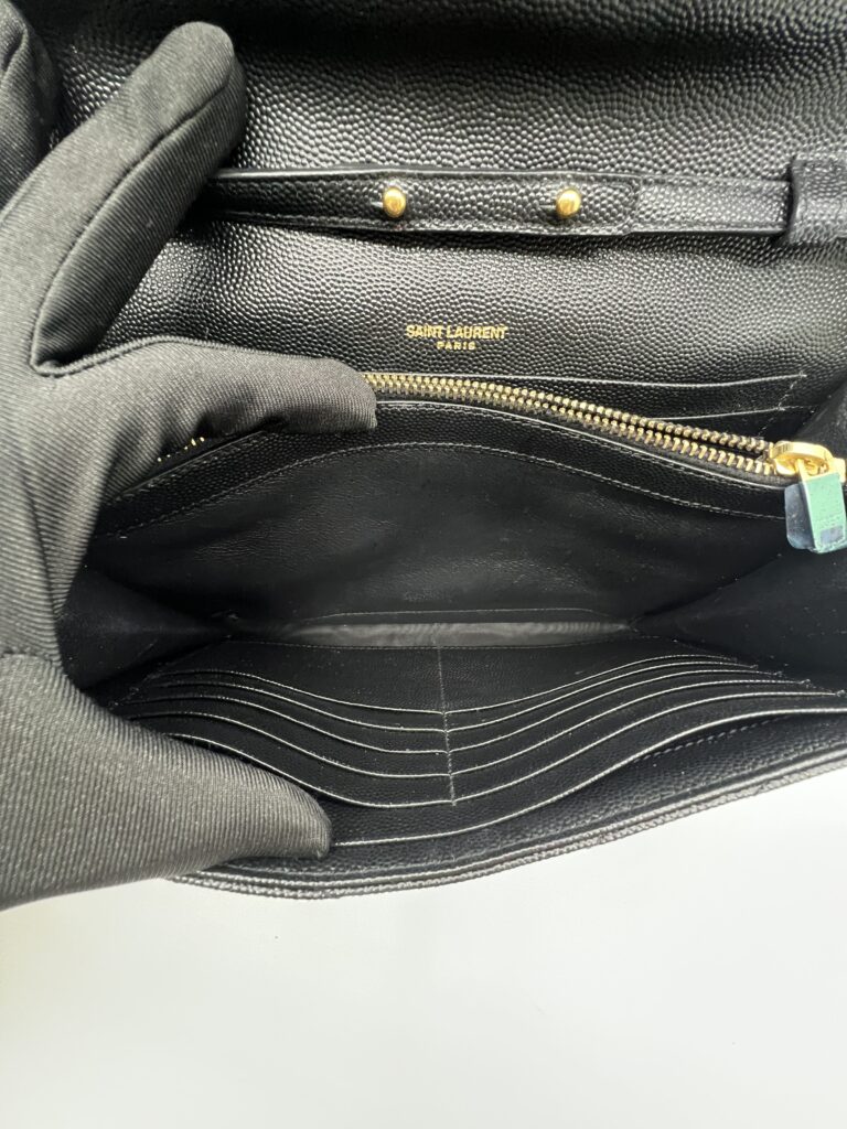 Saint Laurent WOC 22 Grained Black GHW