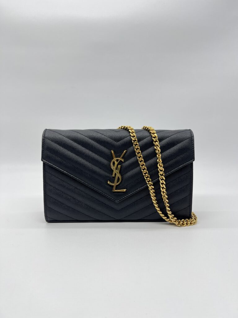 Saint Laurent WOC 22 Grained Black GHW