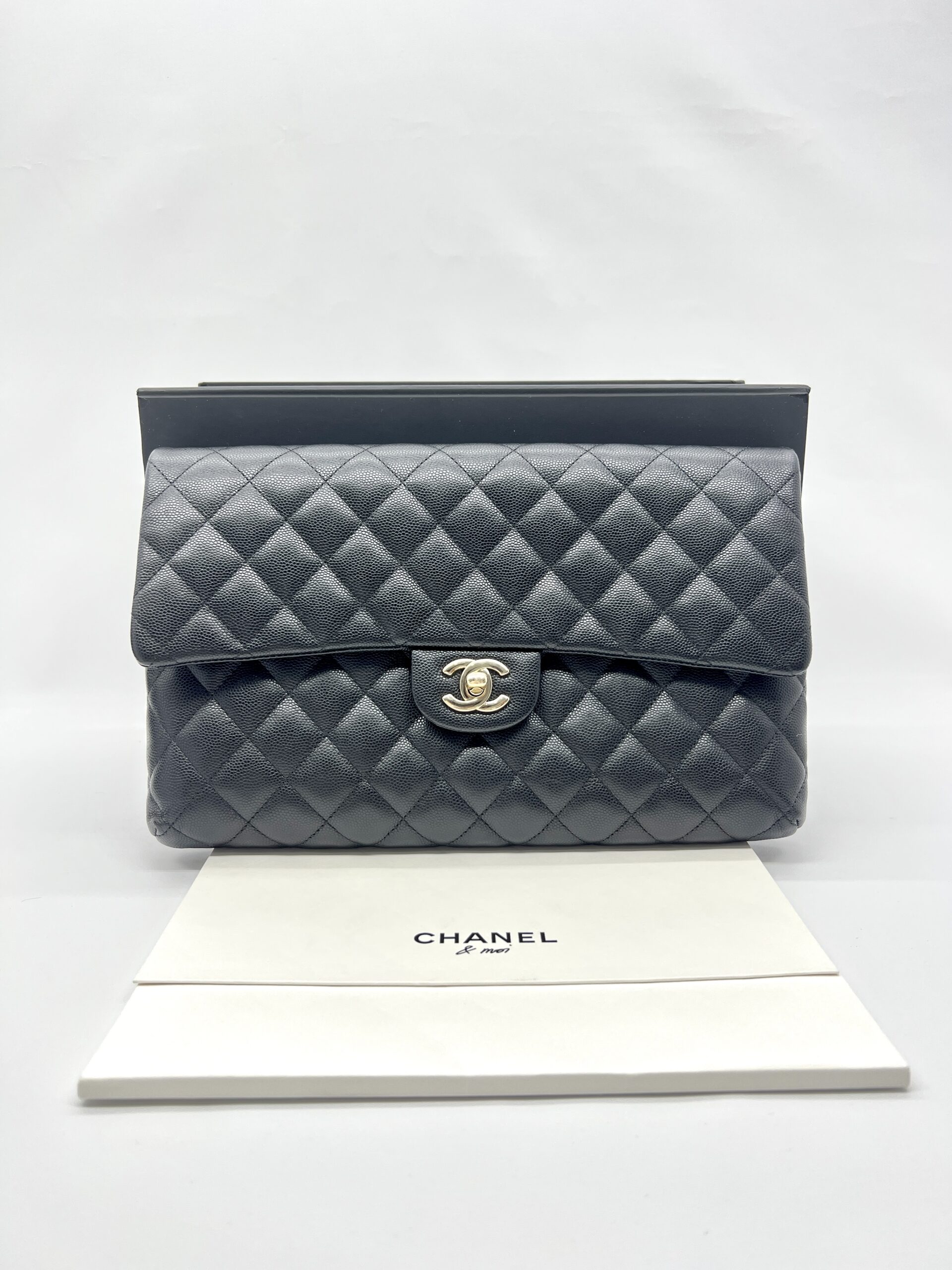 Chanel Classic Clutch Caviar Black LGHW