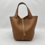Hermes Picotin 18 Clemence Gold GHW