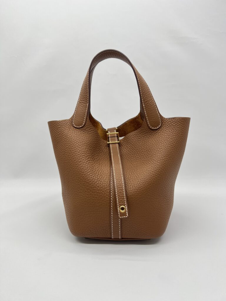 Hermes Picotin 18 Clemence Gold GHW