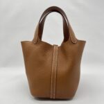 Hermes Picotin 18 Clemence Gold GHW