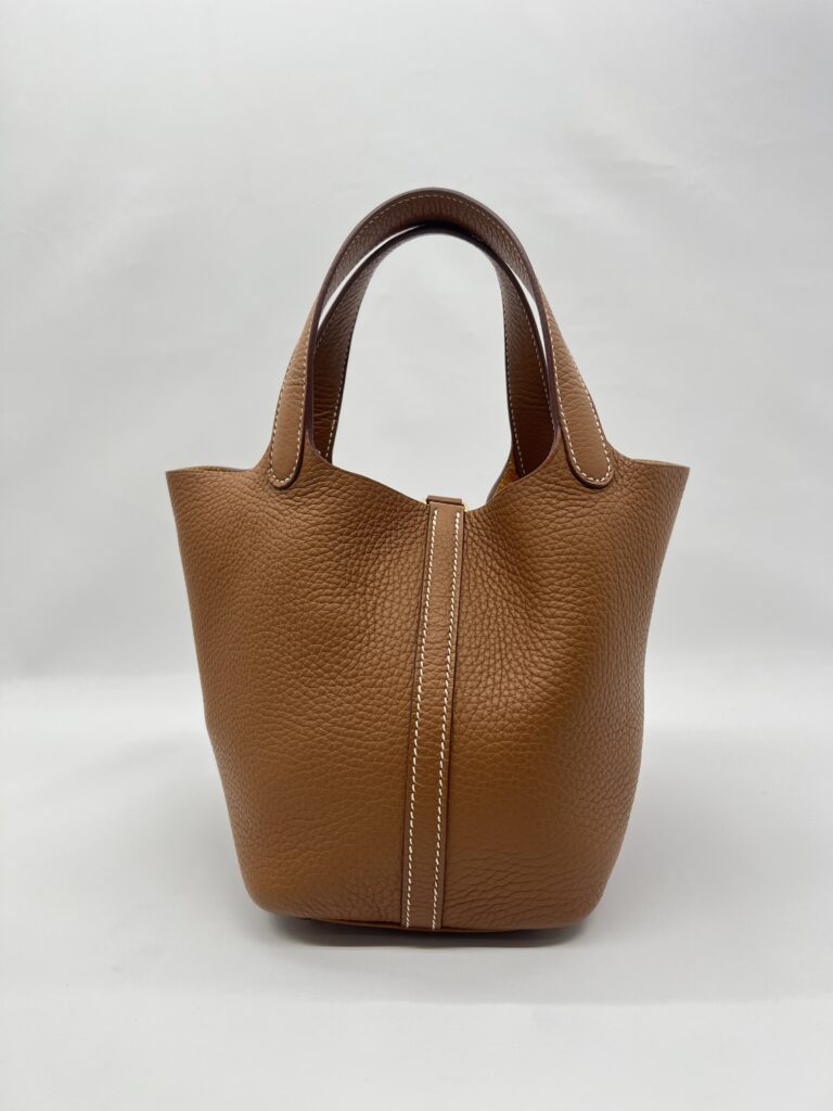 Hermes Picotin 18 Clemence Gold GHW