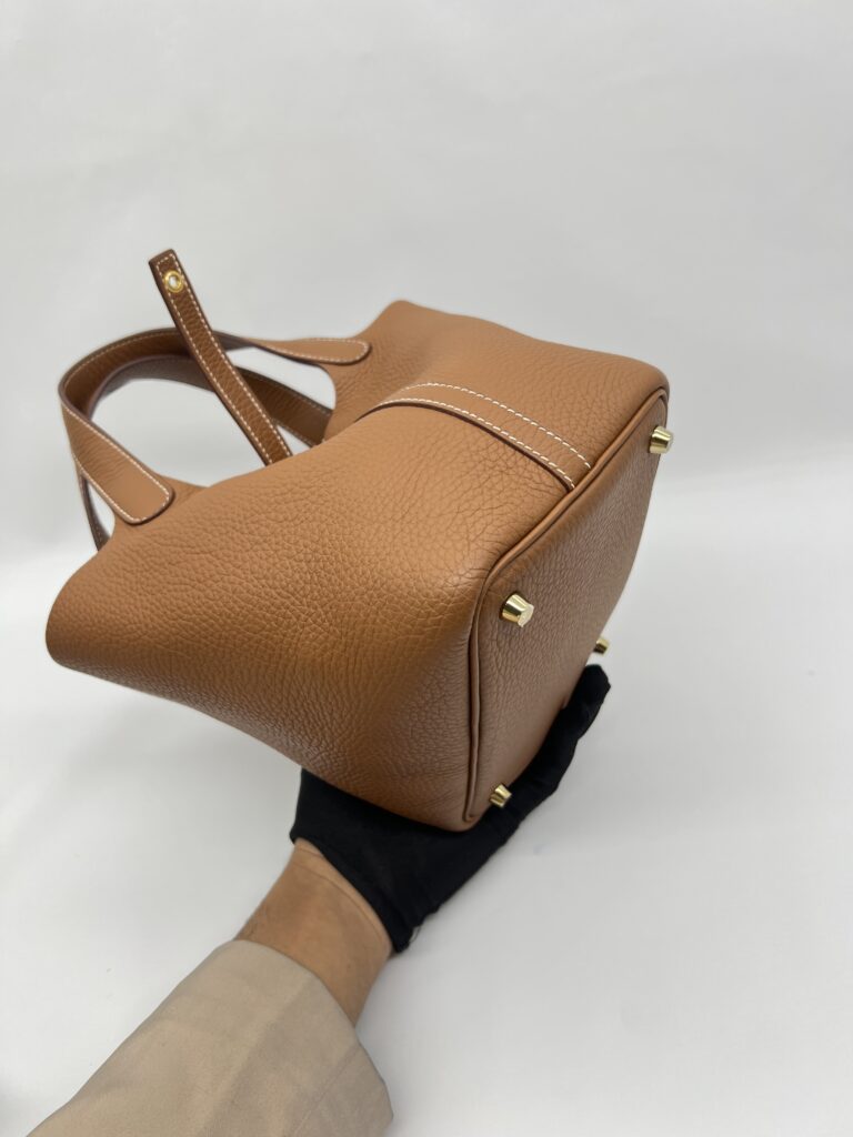 Hermes Picotin 18 Clemence Gold GHW