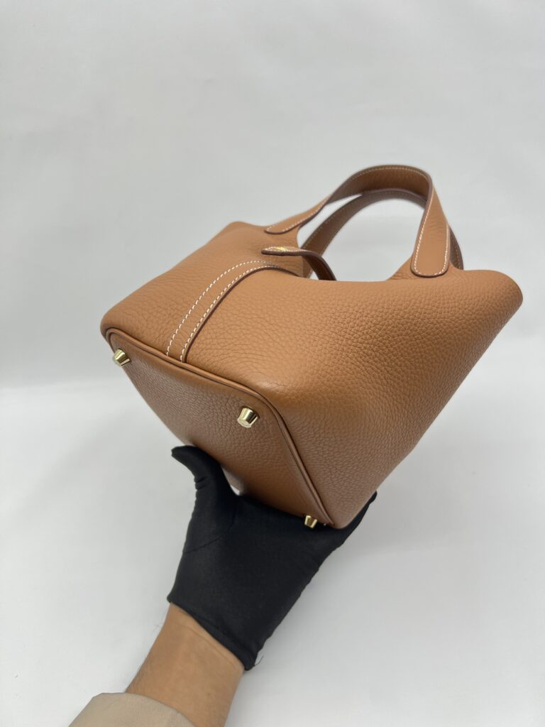 Hermes Picotin 18 Clemence Gold GHW