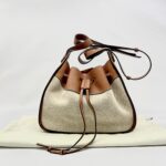 Loewe Hammock Medium Canvas Tan Natural Leather SHW