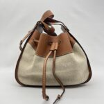 Loewe Hammock Medium Canvas Tan Natural Leather SHW