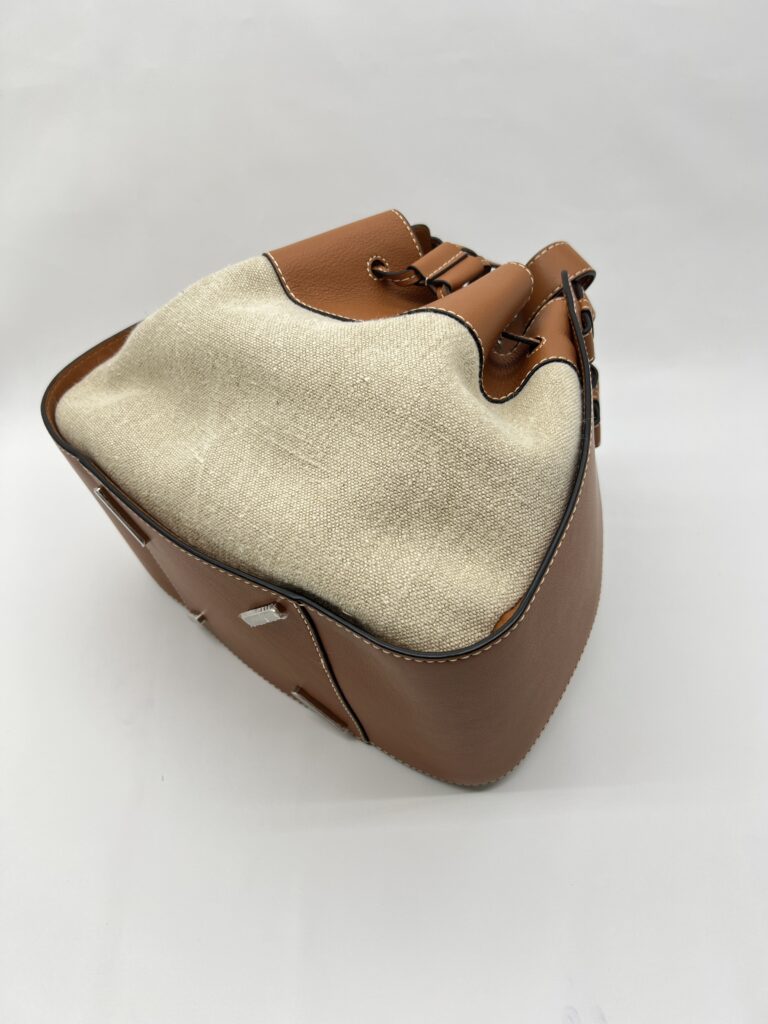 Loewe Hammock Medium Canvas Tan Natural Leather SHW