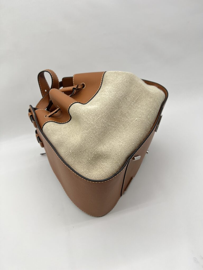 Loewe Hammock Medium Canvas Tan Natural Leather SHW