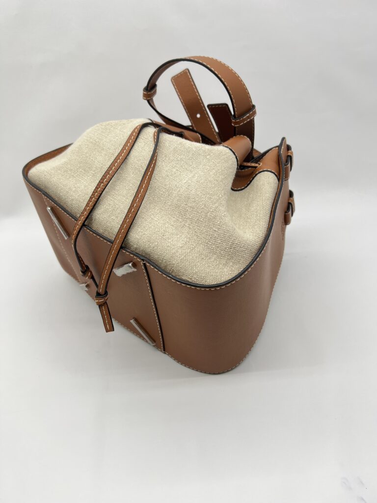 Loewe Hammock Medium Canvas Tan Natural Leather SHW