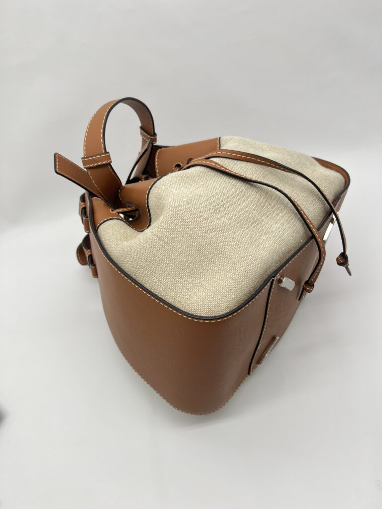 Loewe Hammock Medium Canvas Tan Natural Leather SHW