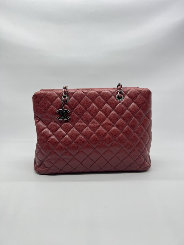 Chanel Shopping Tote Caviar Dark Red RHW