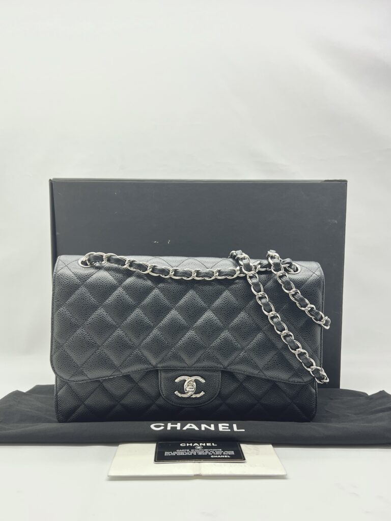 Chanel Classic Jumbo D.Flap Caviar Black SHW