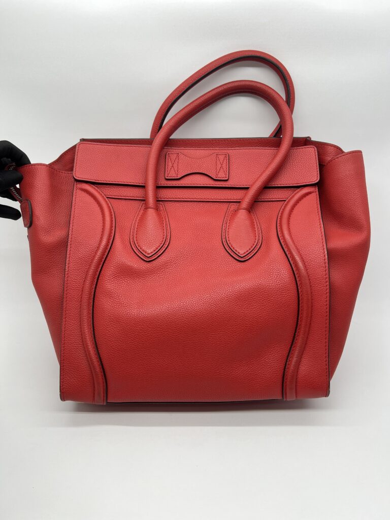 Celine Mini Luggage Grained Red Coquelicot GHW