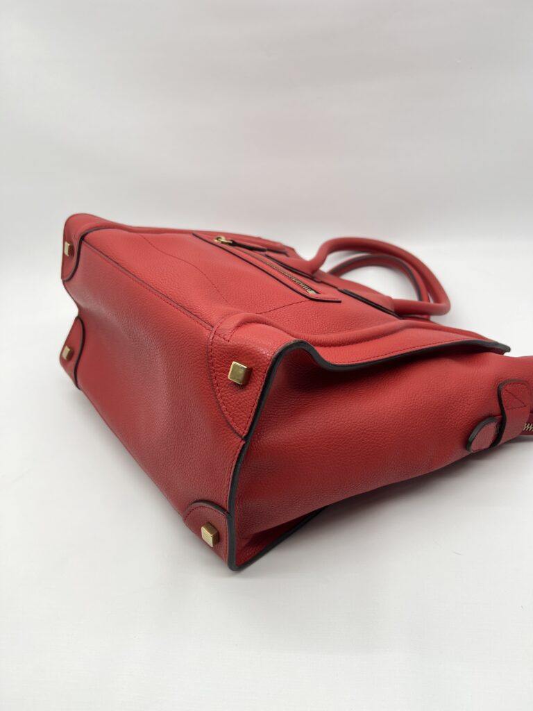 Celine Mini Luggage Grained Red Coquelicot GHW