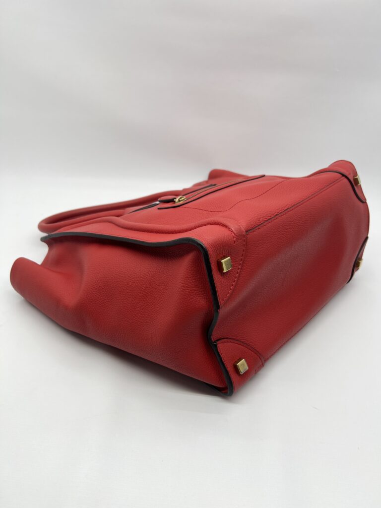 Celine Mini Luggage Grained Red Coquelicot GHW
