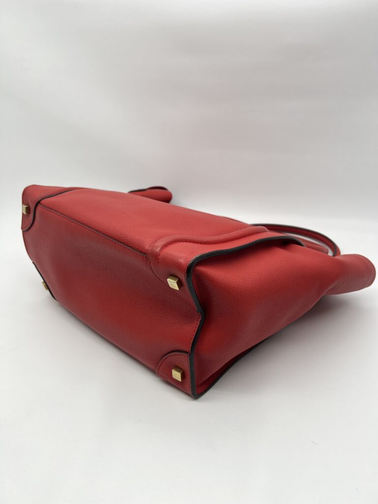 Celine Mini Luggage Grained Red Coquelicot GHW