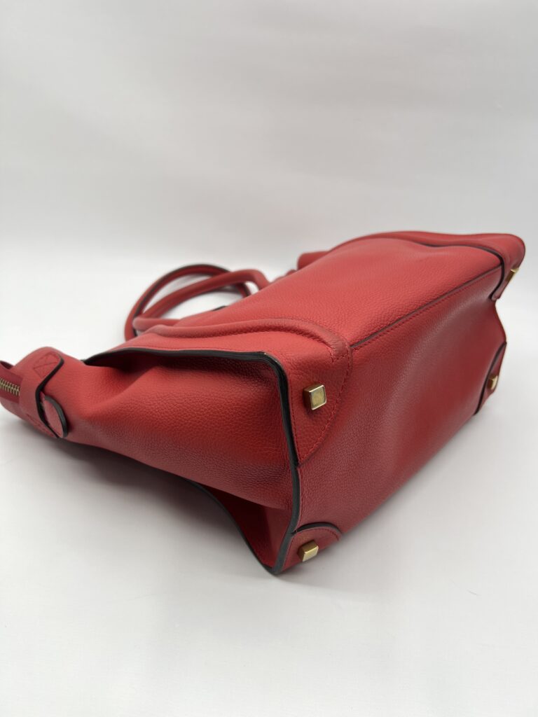 Celine Mini Luggage Grained Red Coquelicot GHW