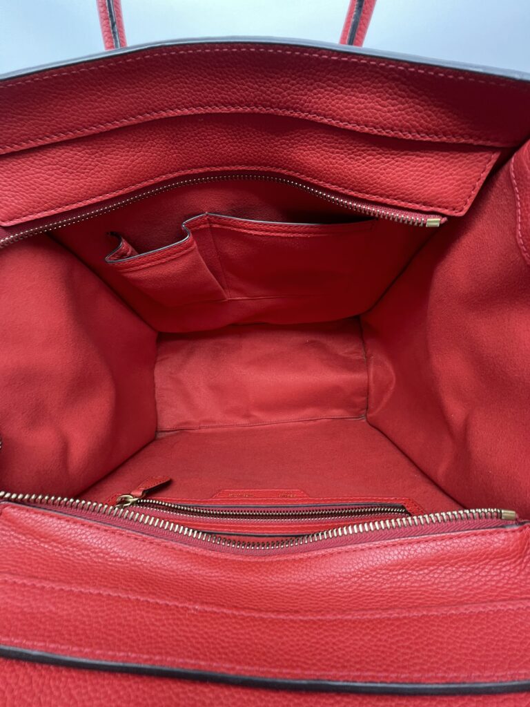 Celine Mini Luggage Grained Red Coquelicot GHW
